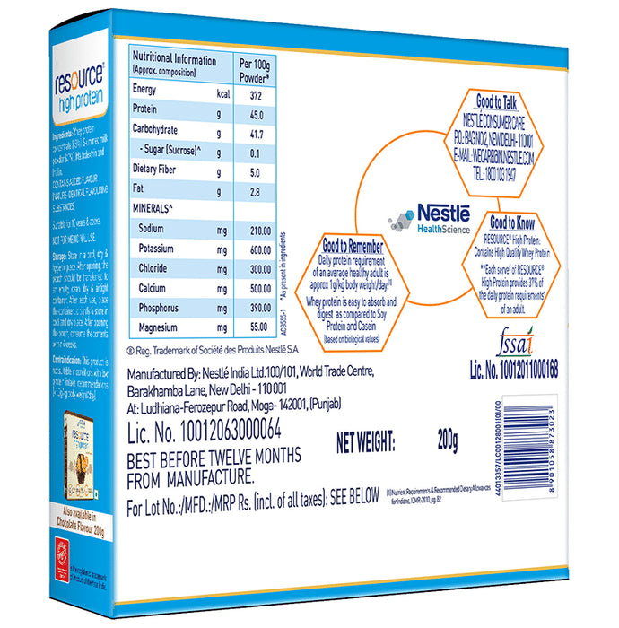 Nestle Resource High Quality Whey Protein | Flavour Powder Vanilla