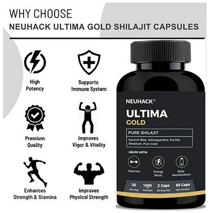 Neuhack Ultima Gold Pure Shilajit Capsule