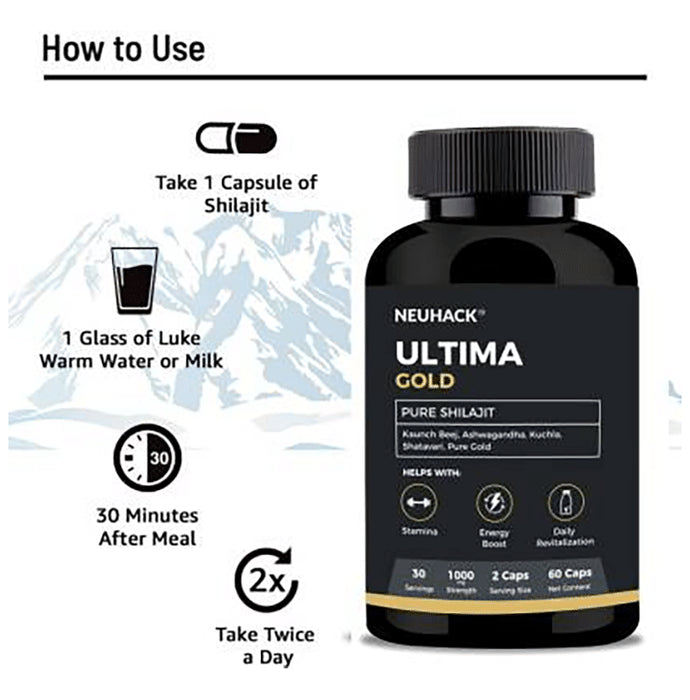 Neuhack Ultima Gold Pure Shilajit Capsule