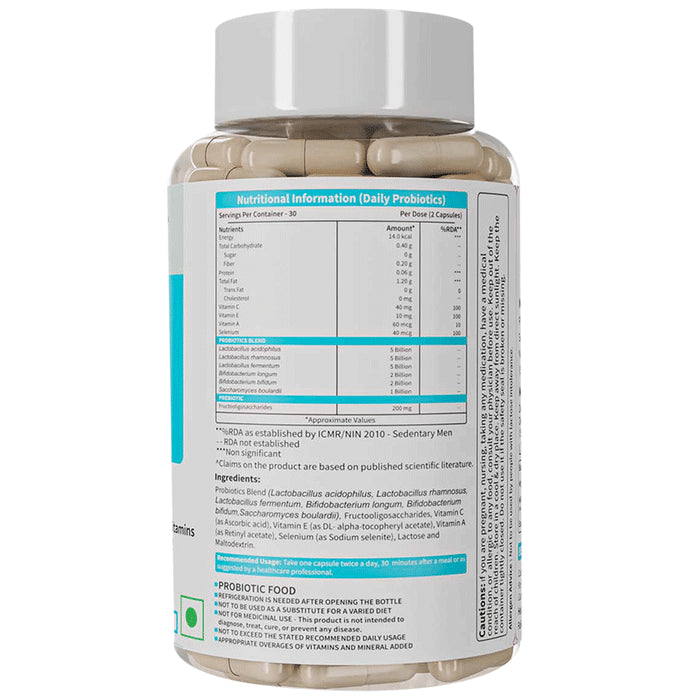 Neuherbs Daily Probiotics with Prebiotic for Gut Health & Immunity | Capsule