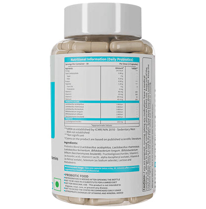 Neuherbs Daily Probiotics with Prebiotic for Gut Health & Immunity | Capsule