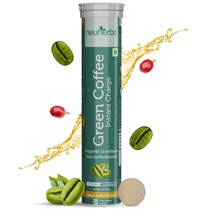 Neuherbs Green Coffee Instant Charge Effervescent Tablet Classic Coffee