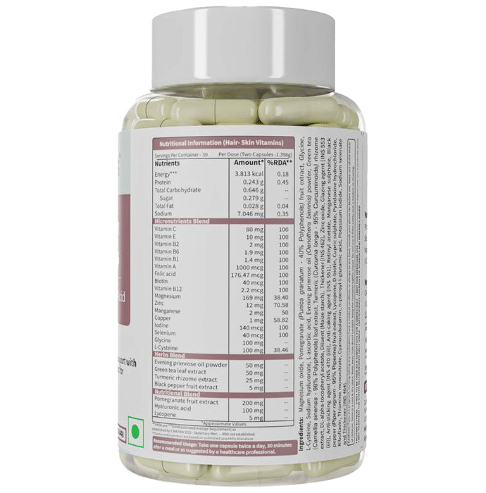 Neuherbs Hair-Skin Vitamins with Hyaluronic Acid | Capsule