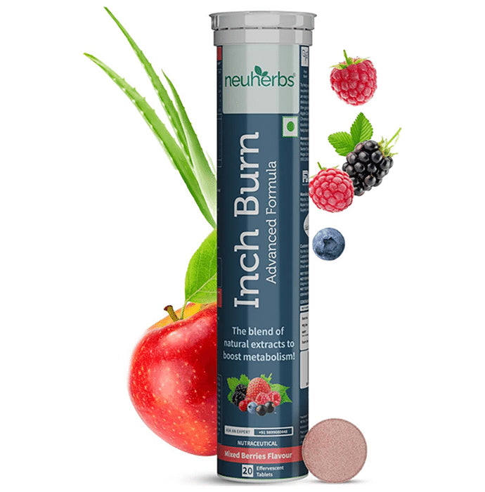 Neuherbs Inch Burn Advanced Formula Effervescent Tablet Mixed Berries