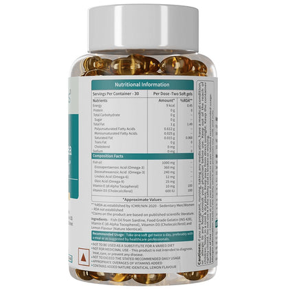 Neuherbs Mini Deep-Sea Fish Oil 1000mg Softgel Lemon