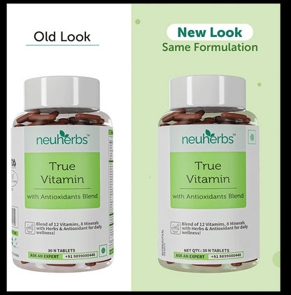 Neuherbs True Vitamin with Antioxidants Blend | For Immunity, Fatigue Reduction & Bones