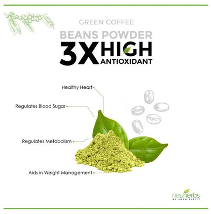 Neuherbs Unroasted Arabica Green Coffee for Weight Management | Gluten Free Organic Powder