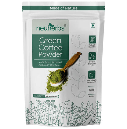 Neuherbs Unroasted Arabica Green Coffee for Weight Management | Gluten Free Organic Powder - Classic Derma