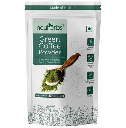 Neuherbs Unroasted Arabica Green Coffee for Weight Management | Gluten Free Powder - Classic Derma