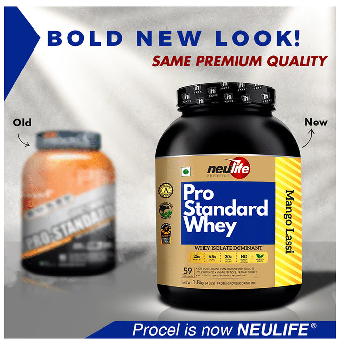 Neulife Pro Standard 100% Whey Protein Isolate Powder Mango Lassi