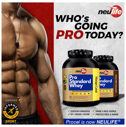 Neulife Pro Standard 100% Whey Protein Isolate Powder Mango Lassi