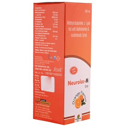 Neurolac-M Syrup Orange Sugar Free