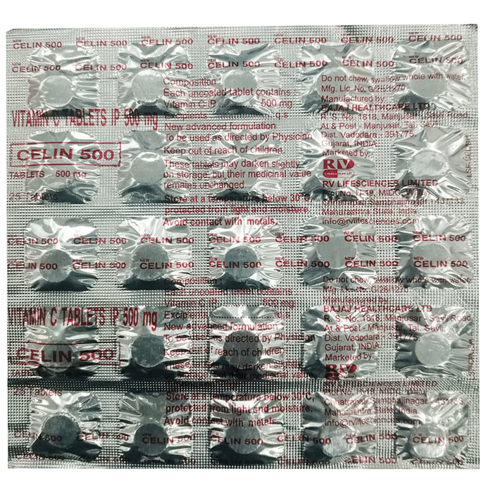 New Celin 500 Vitamin C Tablet - Classic Derma