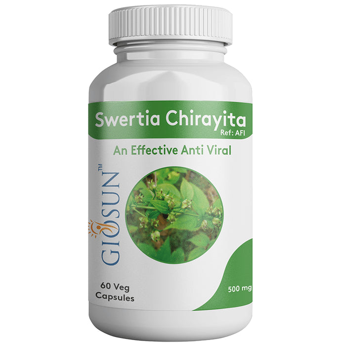 Giosun Swertia Chirayita 500mg Veg Capsule - Classic Derma