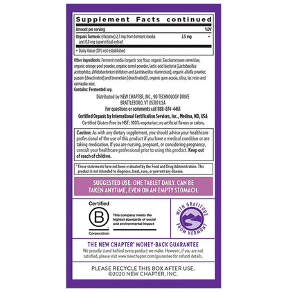 New Chapter 40+ Whole-Food Multivitamin Vegetarian Tablet