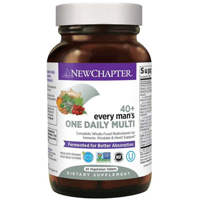 New Chapter 40+Every Man's One Daily Multi Vegetarian Tablet - Classic Derma