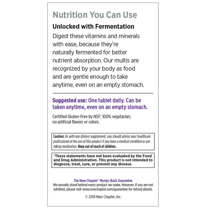 New Chapter 40+Every Man's One Daily Multi Vegetarian Tablet