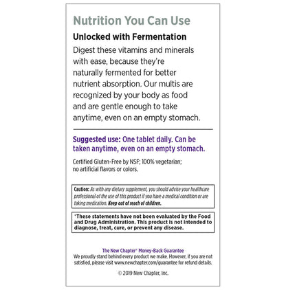 New Chapter 40+Every Man's One Daily Multi Vegetarian Tablet