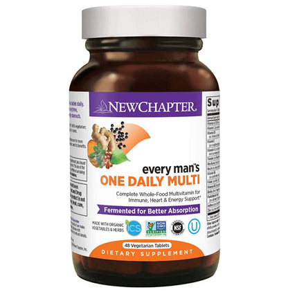 New Chapter Every Man's One Daily Multi Vegetarian Tablet - Classic Derma