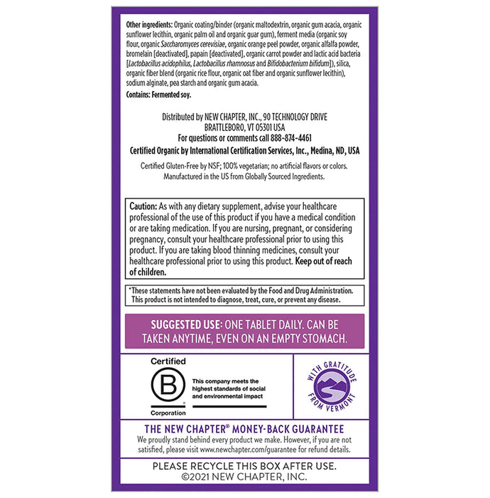 New Chapter One Daily Every Women's Multivitamin 40+ Vegetarian Tablet