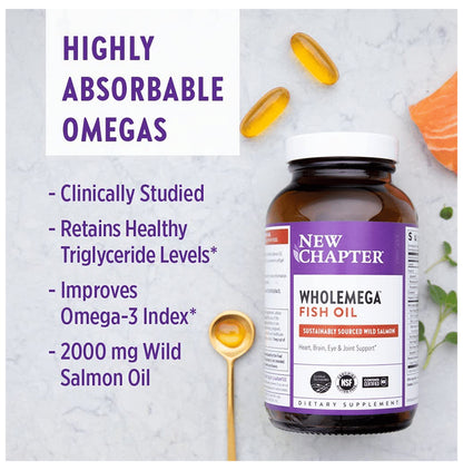New Chapter Wholemega Fish Oil 1000mg Softgel