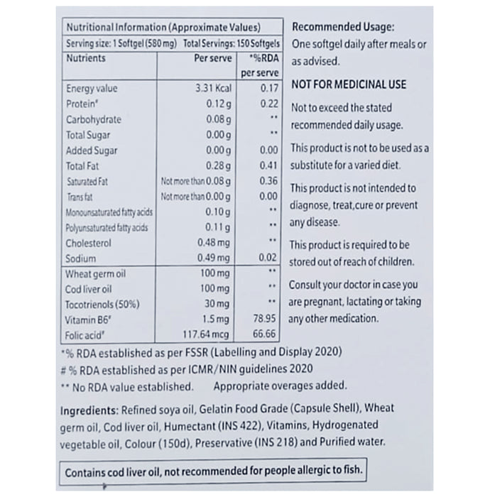 New E-COD Plus, Next Generation Vitamin E Supplement Softgels for Muscle Cramps & NAFLD