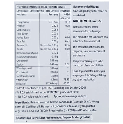 New E-COD Plus, Next Generation Vitamin E Supplement Softgels for Muscle Cramps & NAFLD
