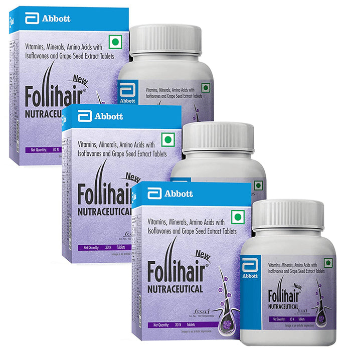 New Follihair Tablet for Hair Strength & Nourishment (30 Each) - Classic Derma