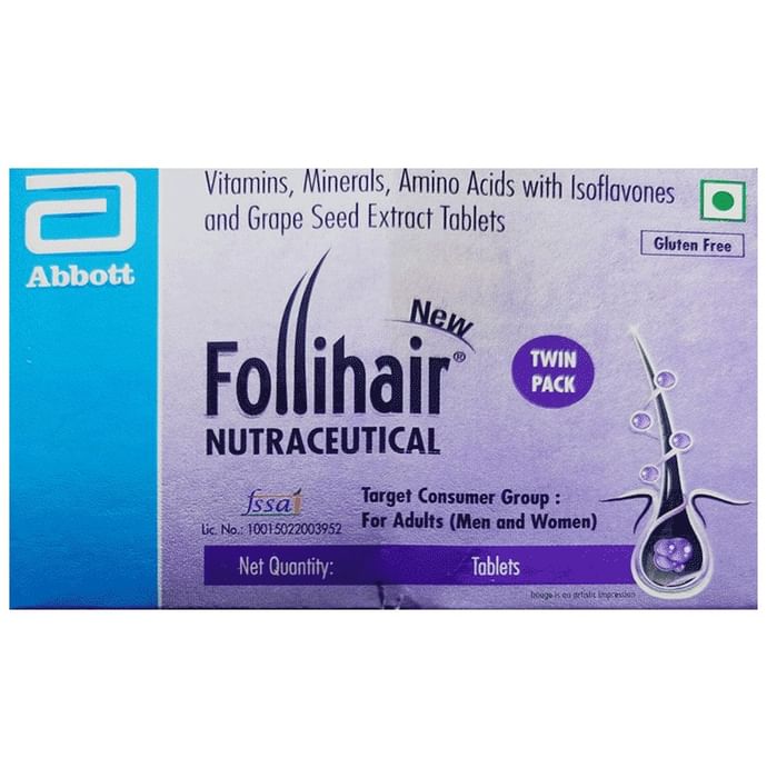 New Follihair Tablet for Hair Strength & Nourishment (30 Each) Gluten Free - Classic Derma