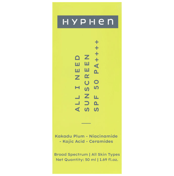 Hyphen All I Need Sunscreen Cream SPF 50 PA++++ - Classic Derma