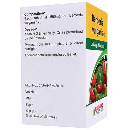 Bakson's Homeopathy Berberis Vulgaris 1X