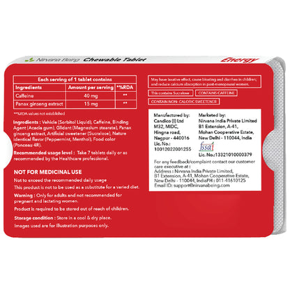 Nirvana Being Energy Tablet (15 Each) Sugar Free