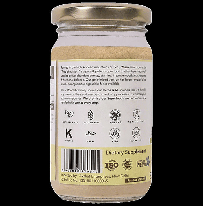 Rooted Active Naturals Certified Organic Maca Root Powder
