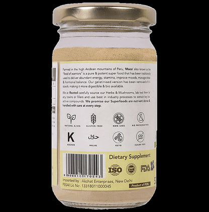 Rooted Active Naturals Certified Organic Maca Root Powder