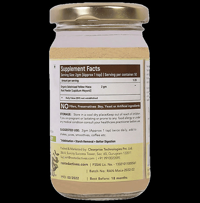 Rooted Active Naturals Certified Organic Maca Root Powder