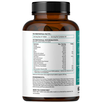 Nirvasa Hair Vitals DHT Blocker with Biotin (60 Tablet Each)