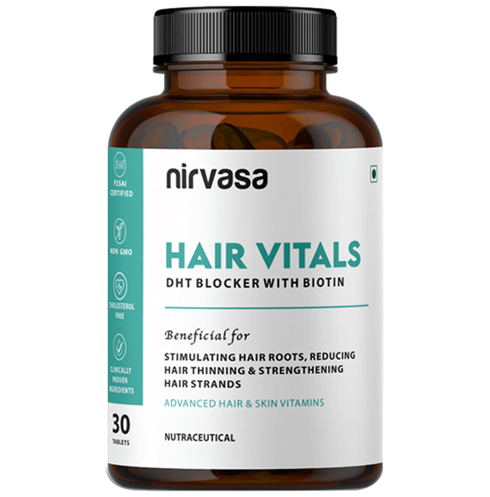 Nirvasa Hair Vitals DHT Blocker with Biotin Tablet - Classic Derma