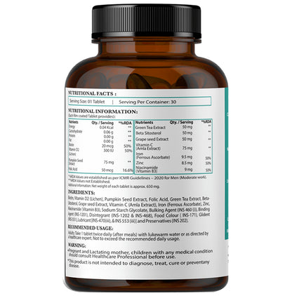 Nirvasa Hair Vitals DHT Blocker with Biotin Tablet