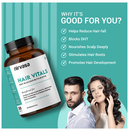 Nirvasa Hair Vitals DHT Blocker with Biotin Tablet
