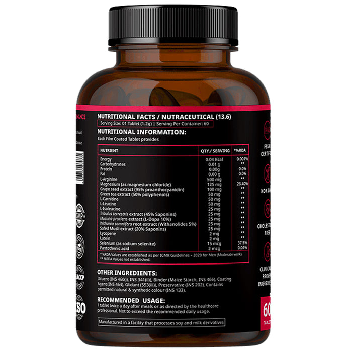 Nirvasa Maximum Strength Testo 7X Tablet (60 Each)