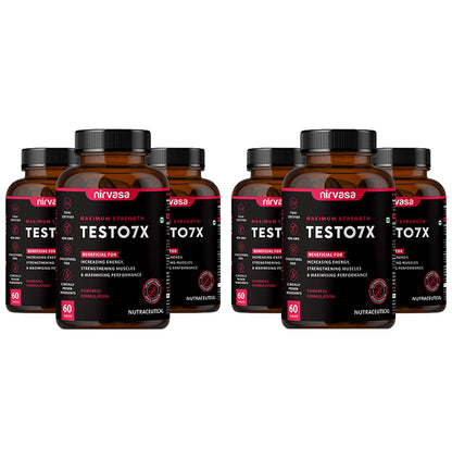 Nirvasa Maximum Strength Testo 7X Tablet (60 Each) - Classic Derma