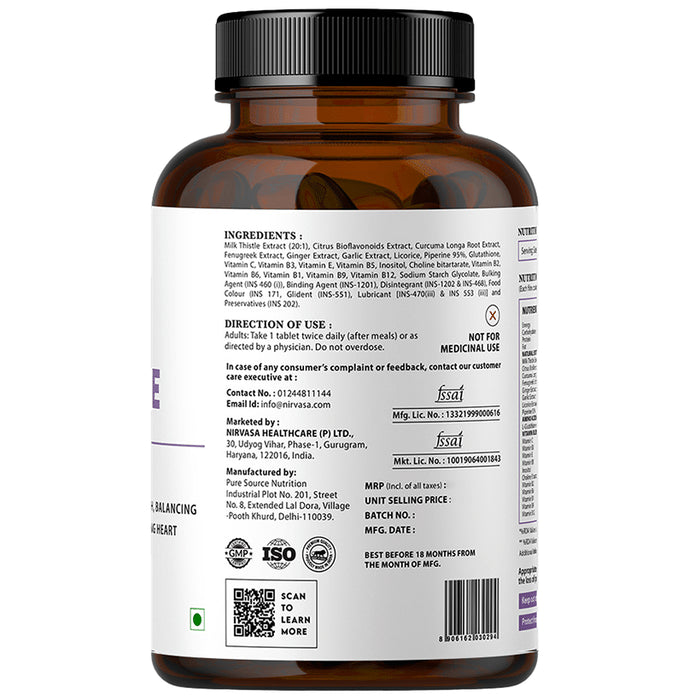 Nirvasa Milk Thistle Tablet (60 Each)