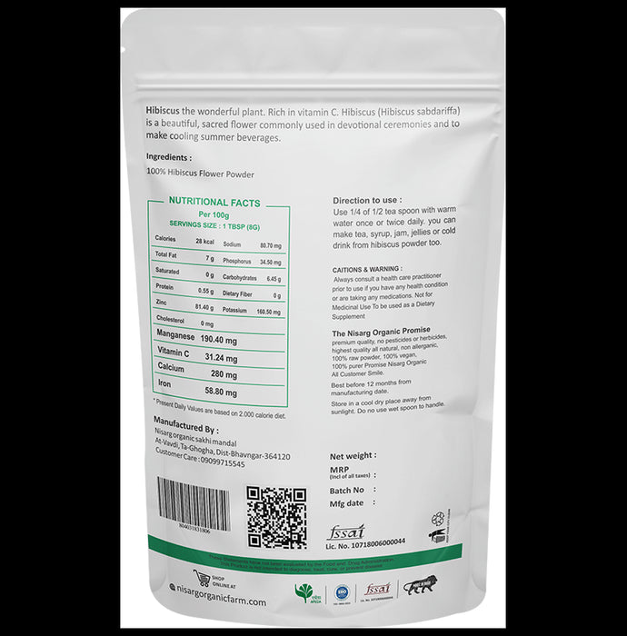 Nisarg Organic Farm Hibiscus Powder