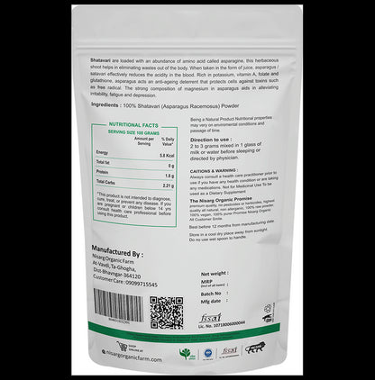 Nisarg Organic Farm Premium Quality Shatavari Powder