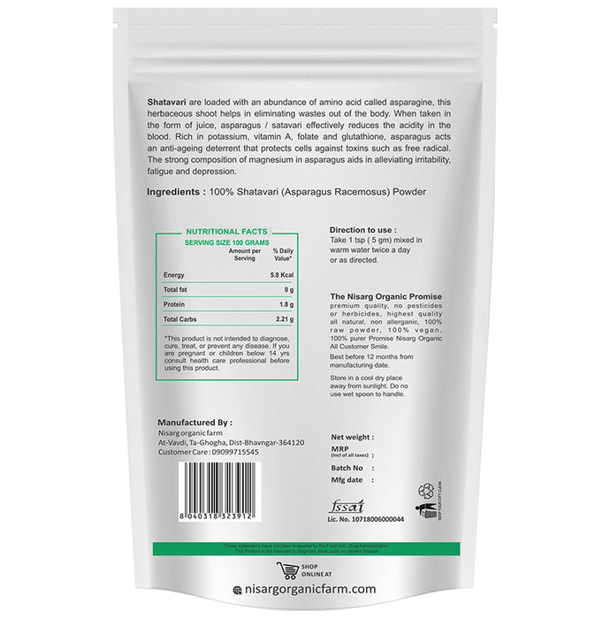 Nisarg Organic Farm Shatavari Powder
