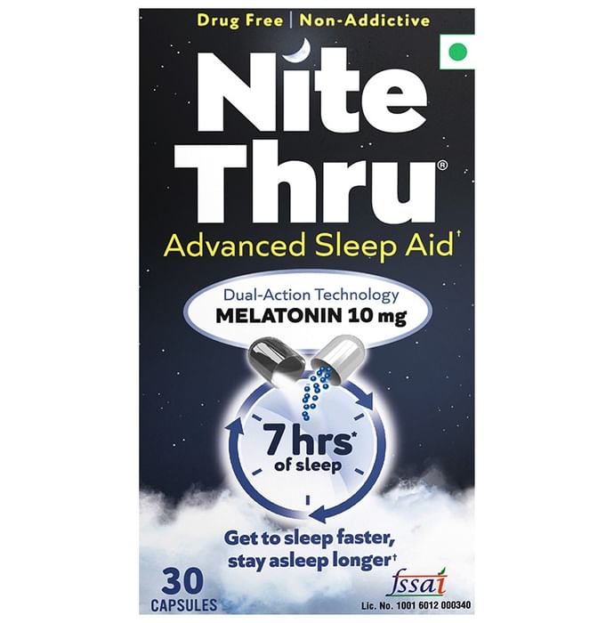 Nite Thru Advanced Sleep Aid Melatonin 10mg Capsule - Classic Derma