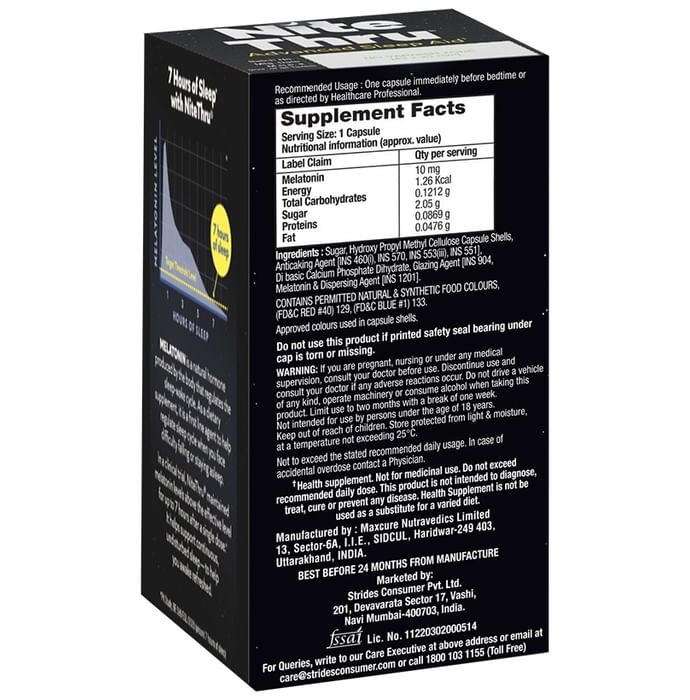 Nite Thru Advanced Sleep Aid Melatonin 10mg Capsule