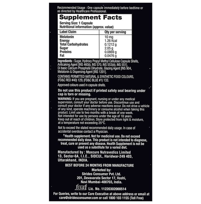 Nite Thru Advanced Sleep Aid Melatonin 10mg Capsule