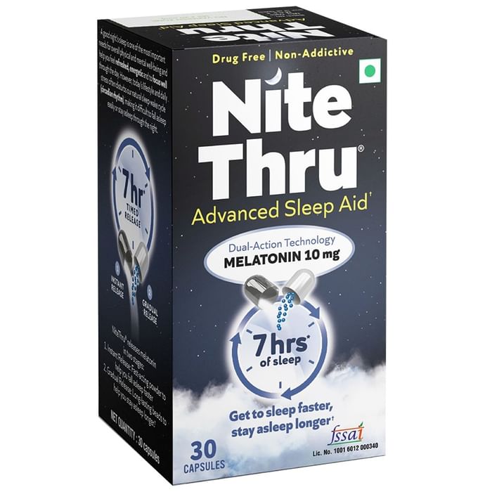 Nite Thru Advanced Sleep Aid Melatonin 10mg Capsule