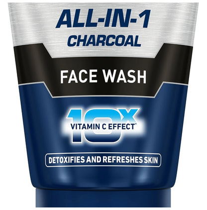 Nivea Men Face Wash-All in 1 Charcoal to Detoxify & Refresh Skin with 10x Vitamin C Effect